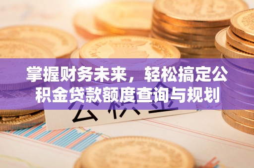 台江掌握财务未来，轻松搞定公积金贷款额度查询与规划