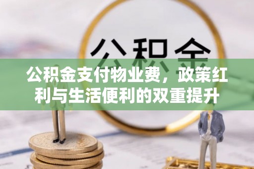 台江公积金支付物业费，政策红利与生活便利的双重提升