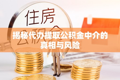 台江揭秘代办提取公积金中介的真相与风险