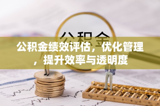 台江公积金绩效评估，优化管理，提升效率与透明度